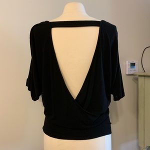 Toska Open Back Black Top